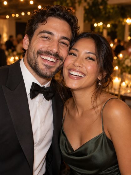 Booth photo of a couple